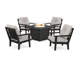 Oxford 5-Piece Deep Seating Set with Fire Pit Table