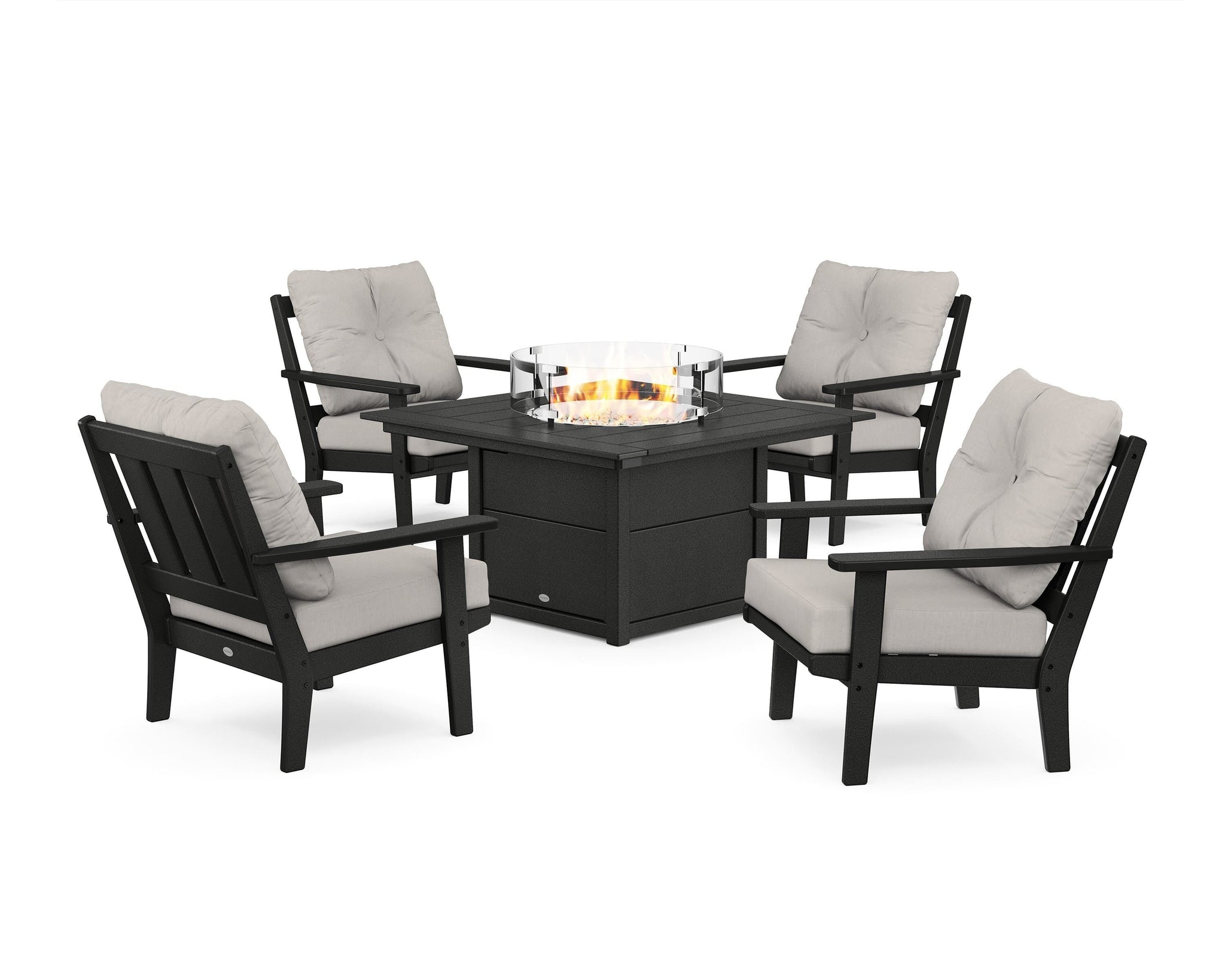 Oxford 5-Piece Deep Seating Set with Fire Pit Table