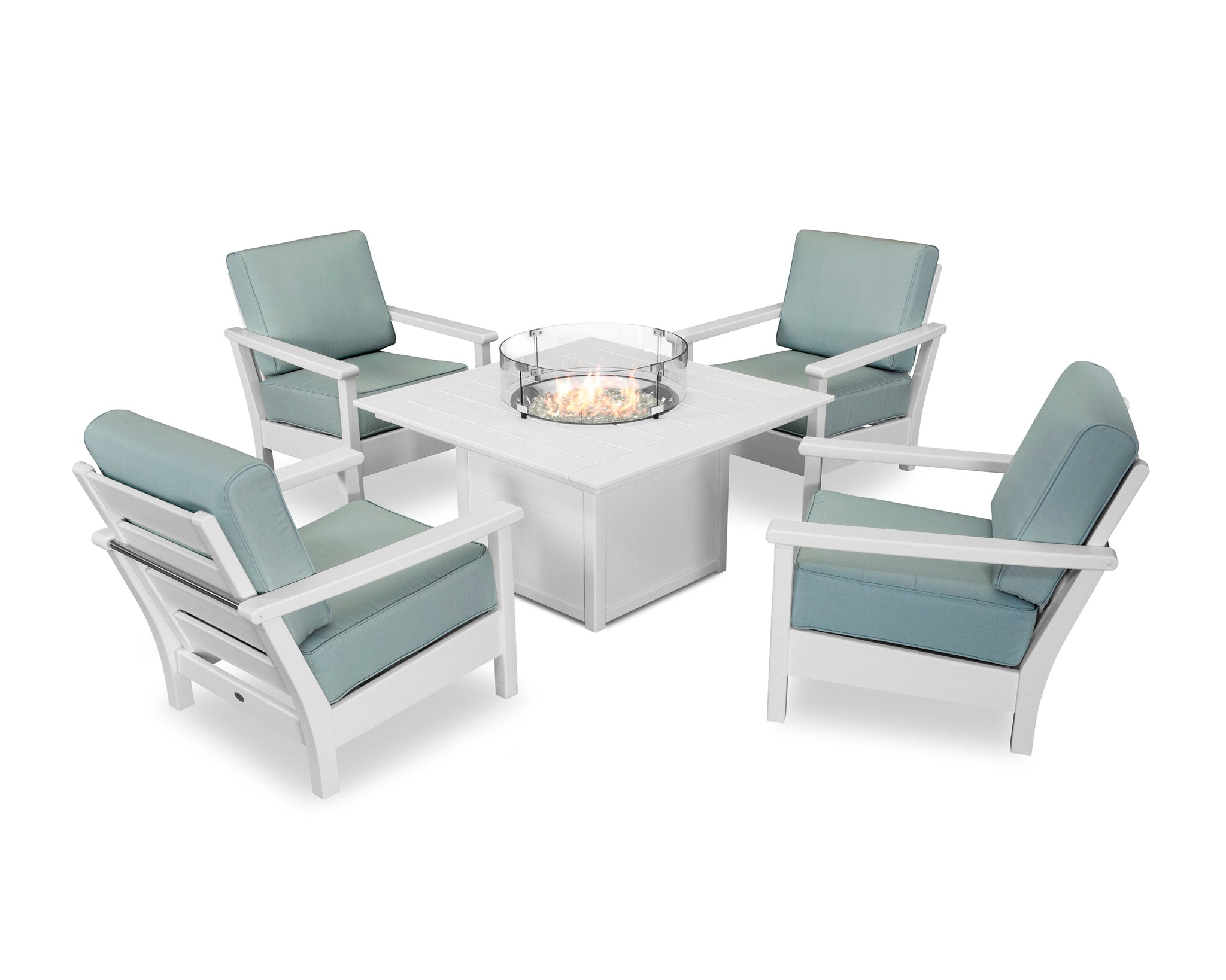 Harbour 5-Piece Conversation Set with Fire Pit Table