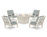 Wovendale 5-Piece Deep Seating Set with Fire Pit Table