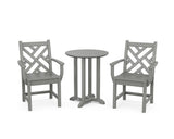 Chippendale 3-Piece Round Bistro Dining Set