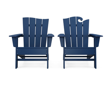Wave 2-Piece Adirondack Set with The Wave Chair Left
