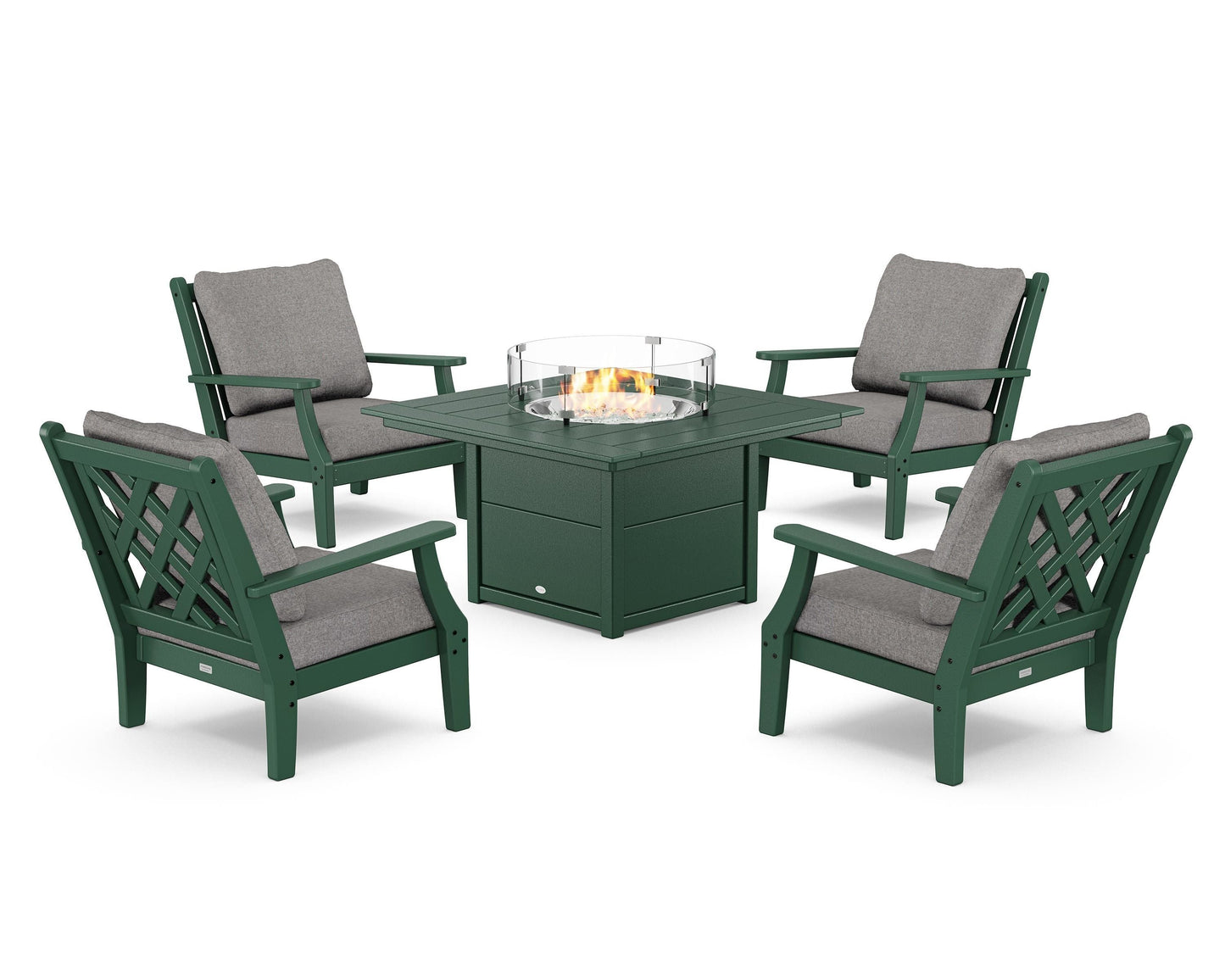 Wovendale 5-Piece Deep Seating Set with Fire Pit Table