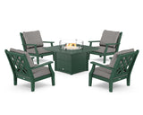 Wovendale 5-Piece Deep Seating Set with Fire Pit Table