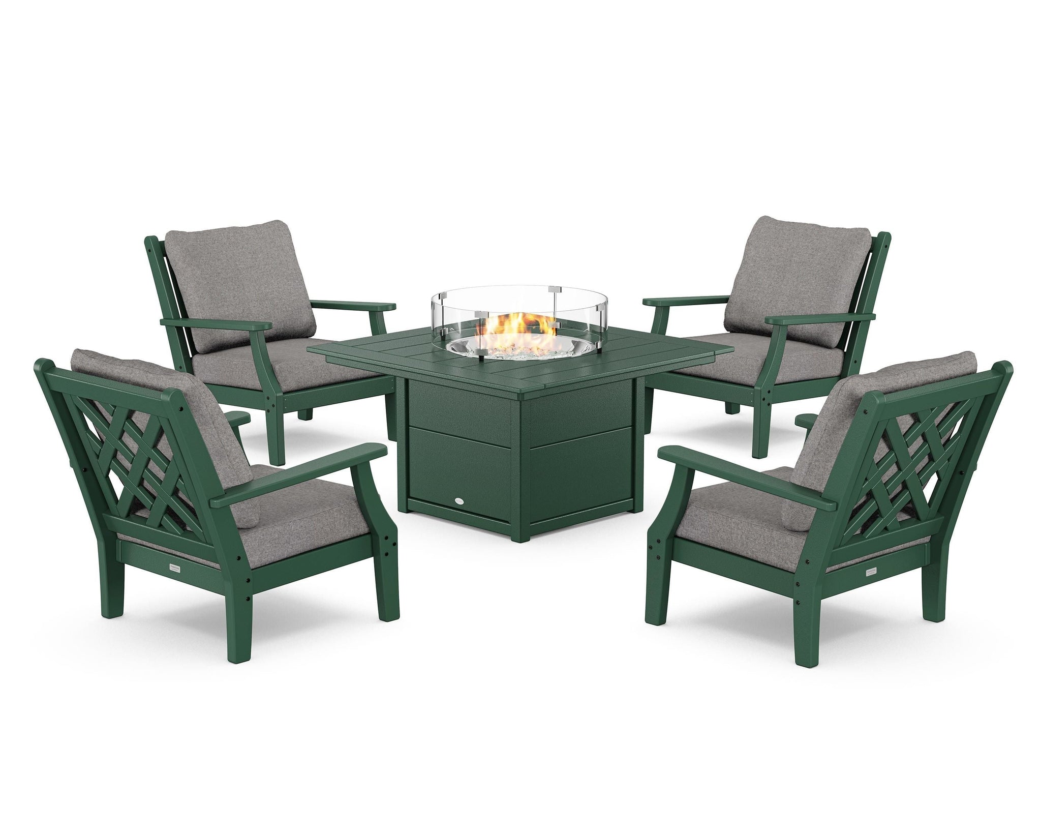 Wovendale 5-Piece Deep Seating Set with Fire Pit Table