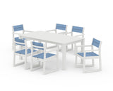 EDGE Sling Arm Chair 7-Piece Parsons Dining Set
