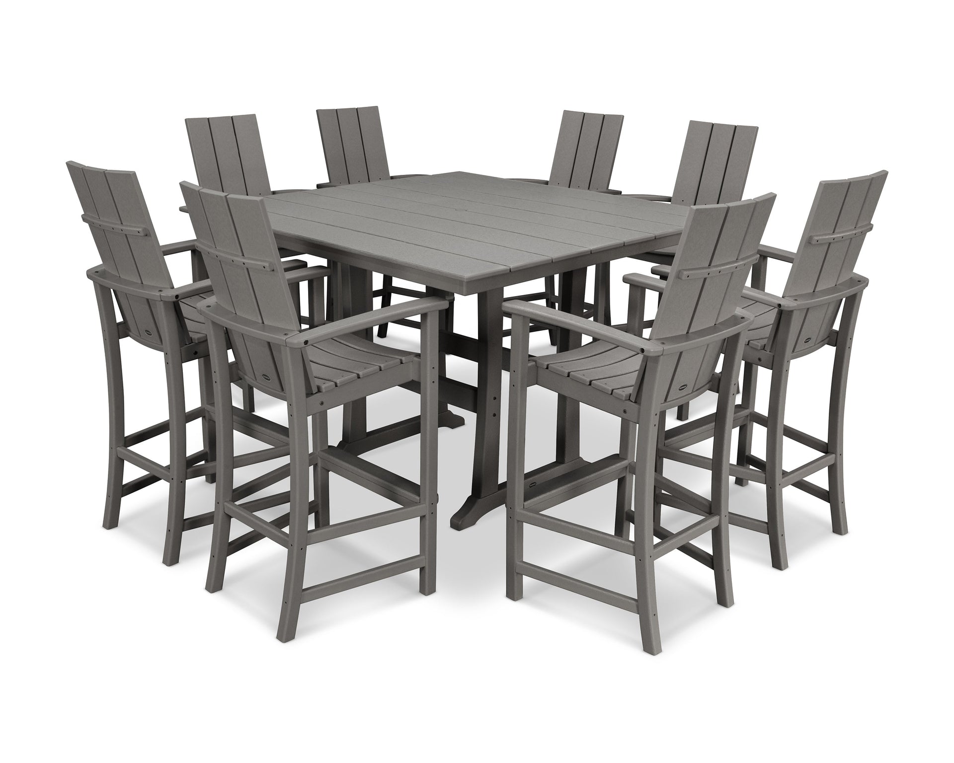 Modern Adirondack 9-Piece Farmhouse Trestle Bar Set