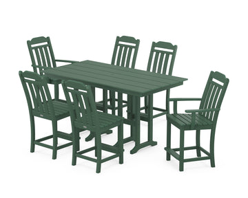 Cottage 7-Piece Farmhouse Counter Set