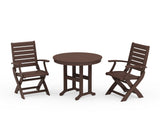 Signature Folding Chair 3-Piece Round Farmhouse Dining Set