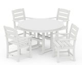 Lakeside 5-Piece Round Farmhouse Dining Set