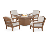 Cottage 5-Piece Deep Seating Set with Fire Pit Table