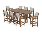 Coastal 9-Piece Bar Set with Trestle Legs