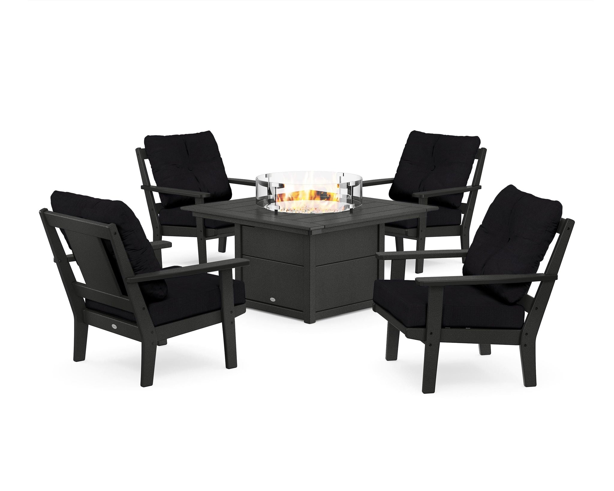 Prairie 5-Piece Deep Seating Set with Fire Pit Table