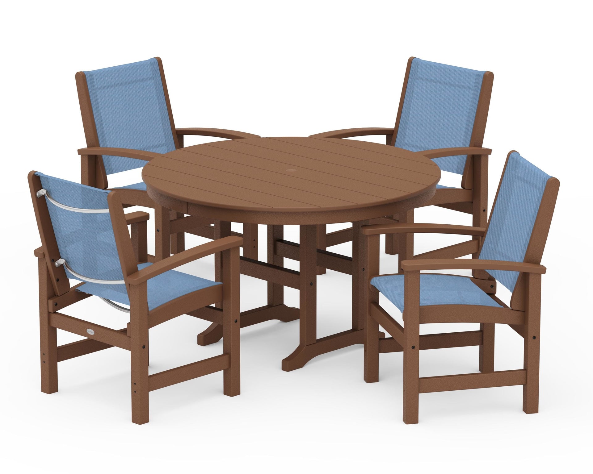 Coastal 5-Piece Round Farmhouse Dining Set