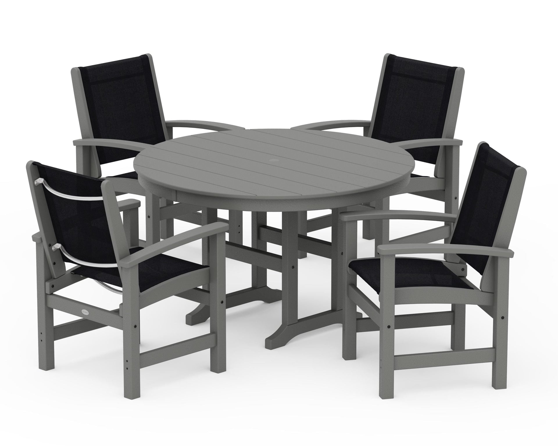 Coastal 5-Piece Round Farmhouse Dining Set