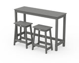 Modern Studio Stool 3-Piece Counter Balcony Set