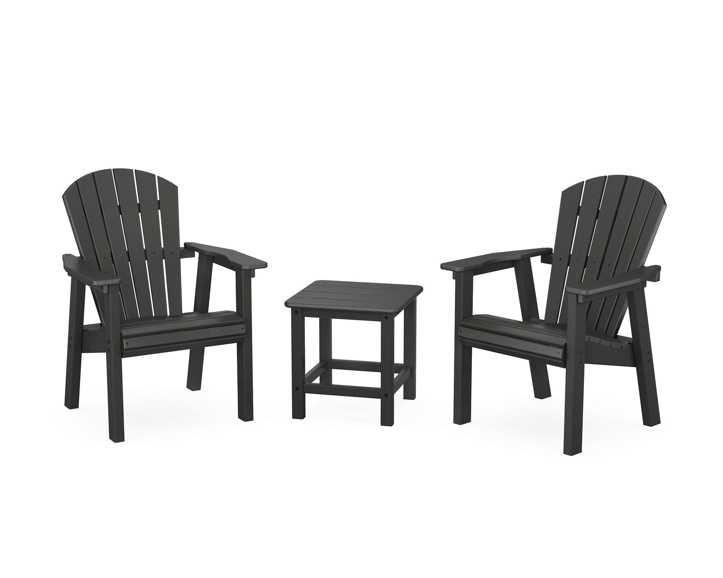 Seashell 3-Piece Upright Adirondack Chair Set