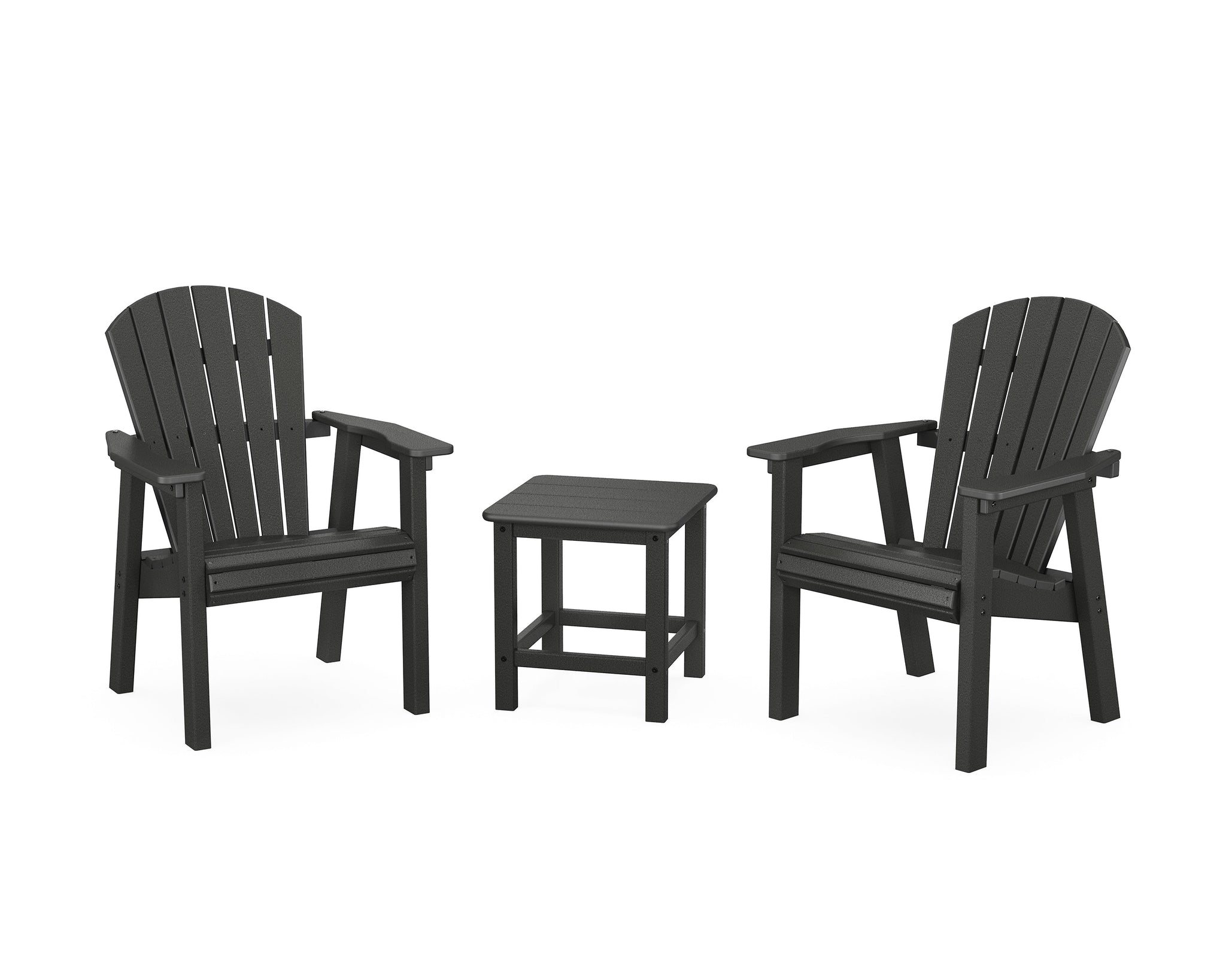 Seashell 3-Piece Upright Adirondack Chair Set