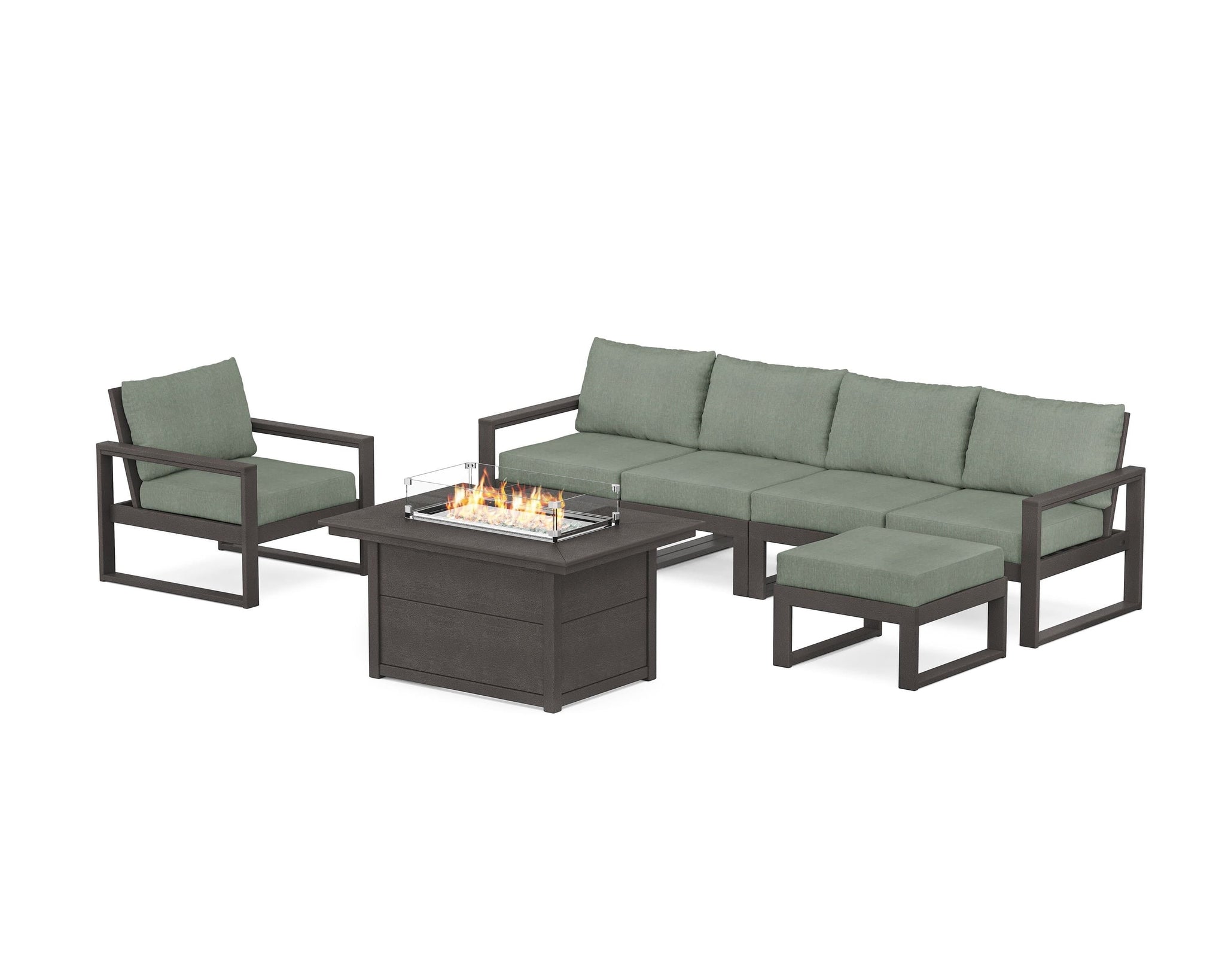 EDGE Sectional Lounge and Fire Pit Set