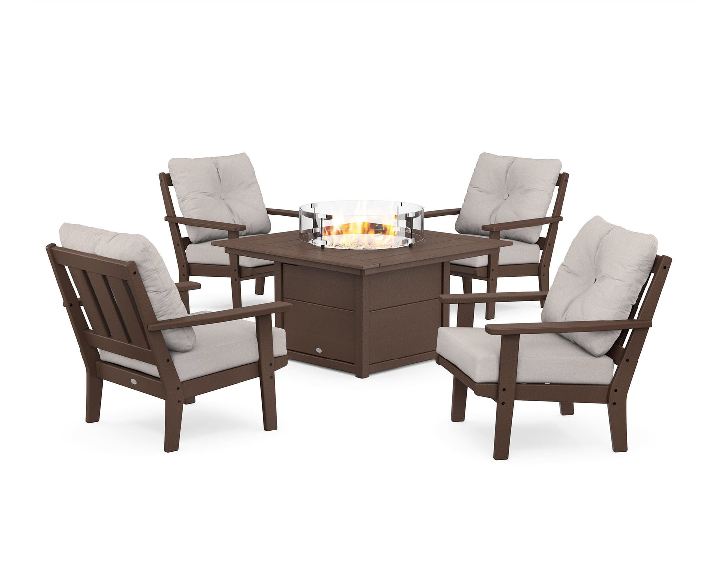 Oxford 5-Piece Deep Seating Set with Fire Pit Table
