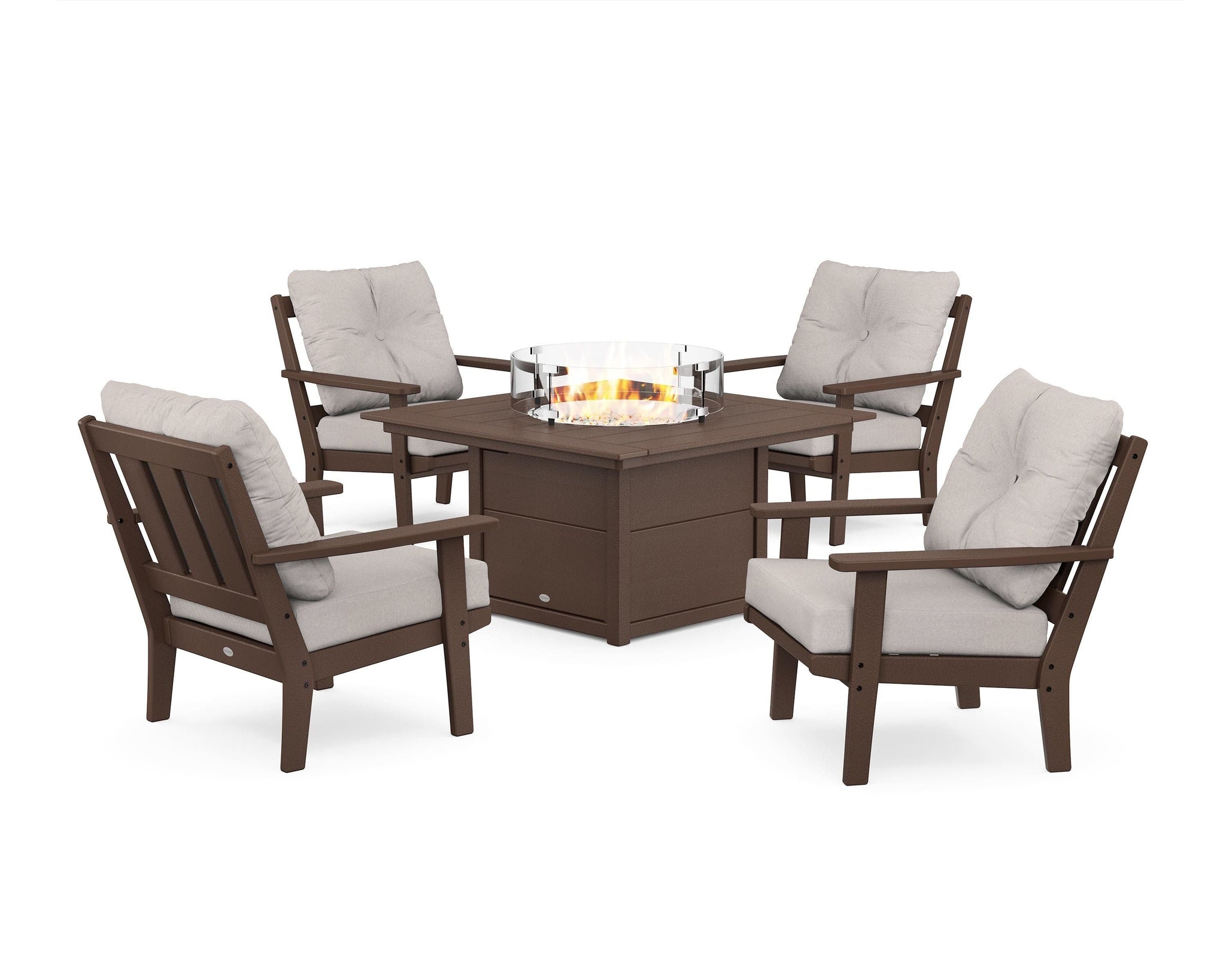 Oxford 5-Piece Deep Seating Set with Fire Pit Table