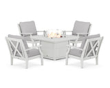 Braxton 5-Piece Deep Seating Conversation Set with Fire Pit Table