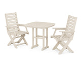 Captain Folding Chair 3-Piece Dining Set