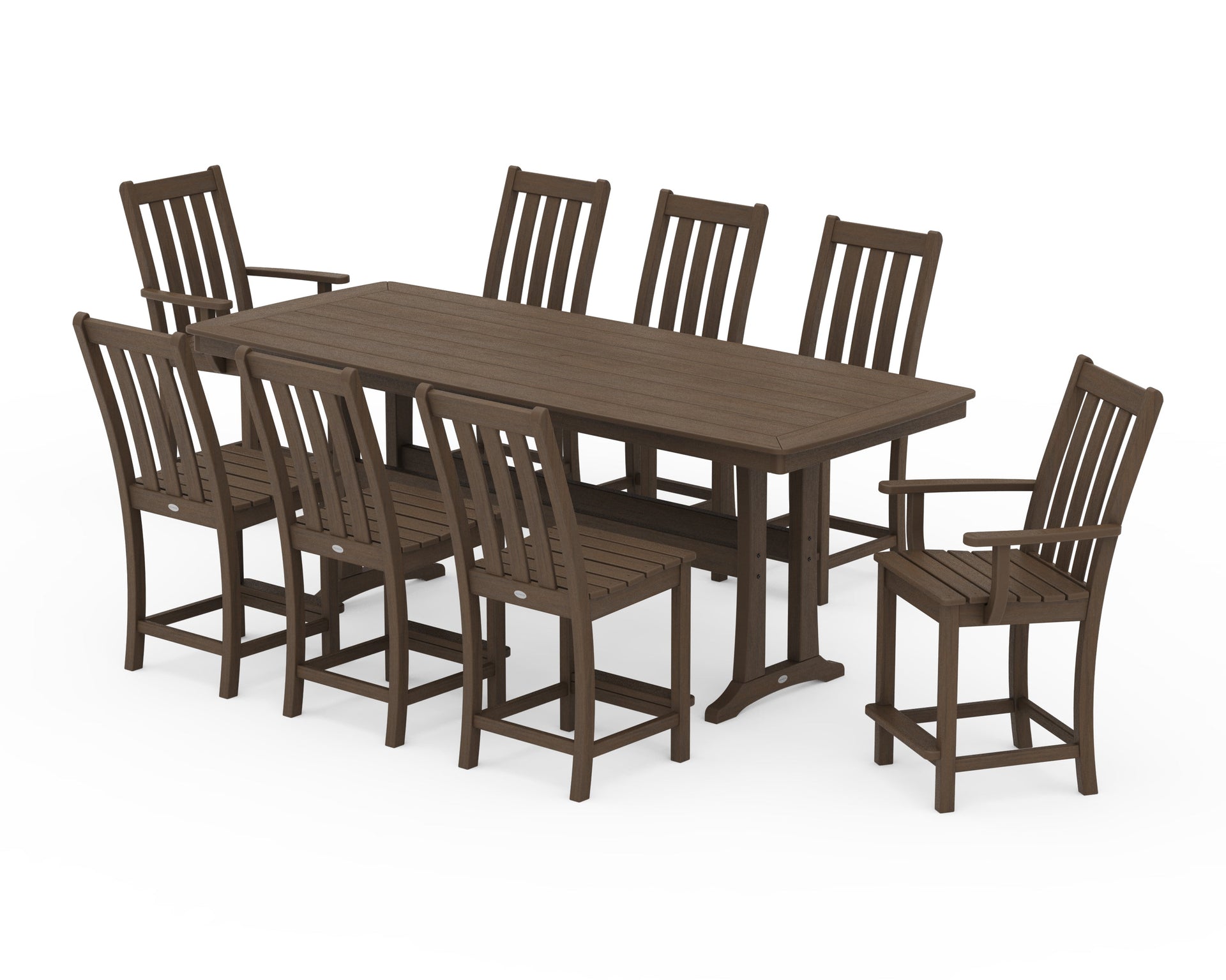 Vineyard 9-Piece Counter Set with Trestle Legs