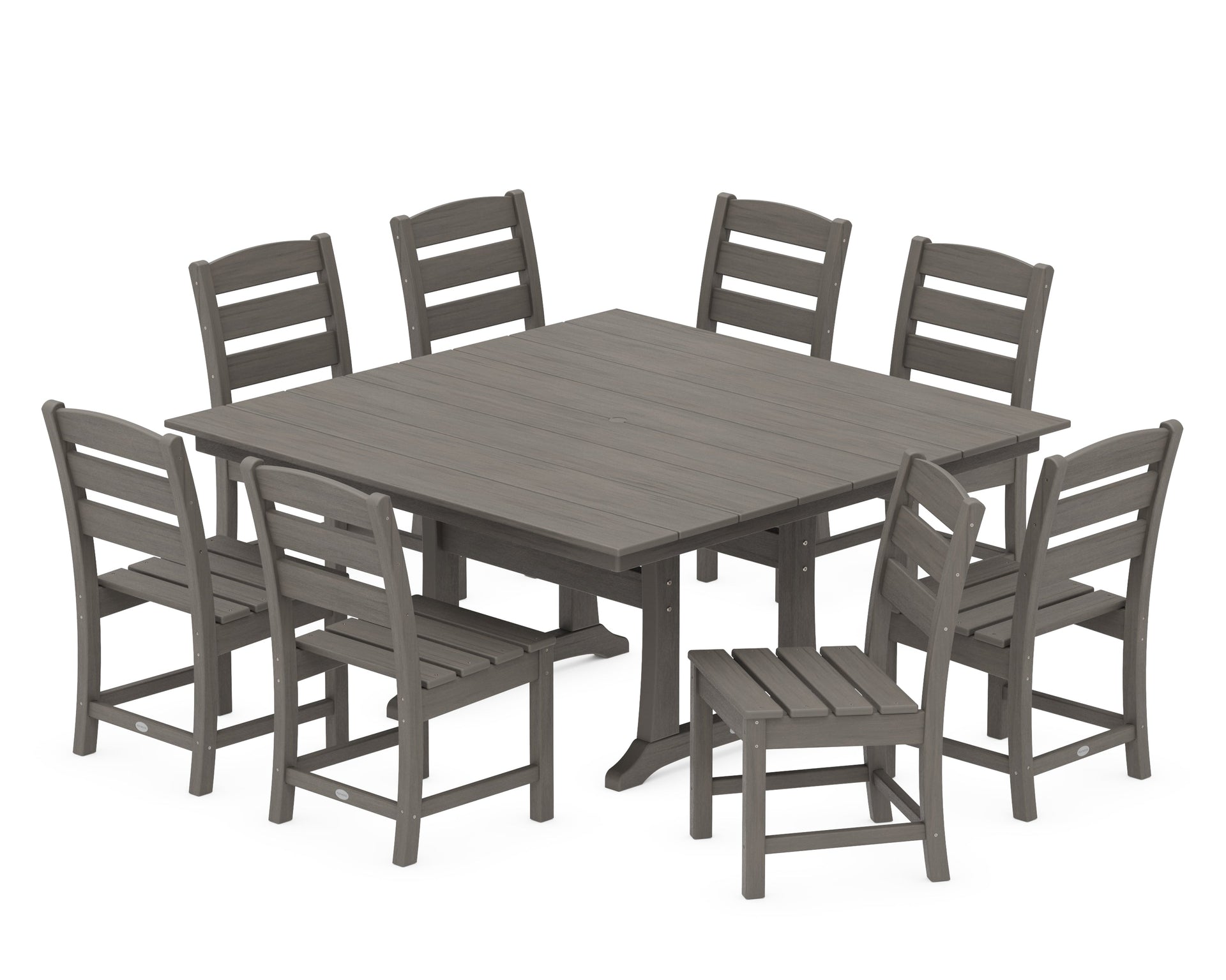 Lakeside 9-Piece Farmhouse Trestle Dining Set