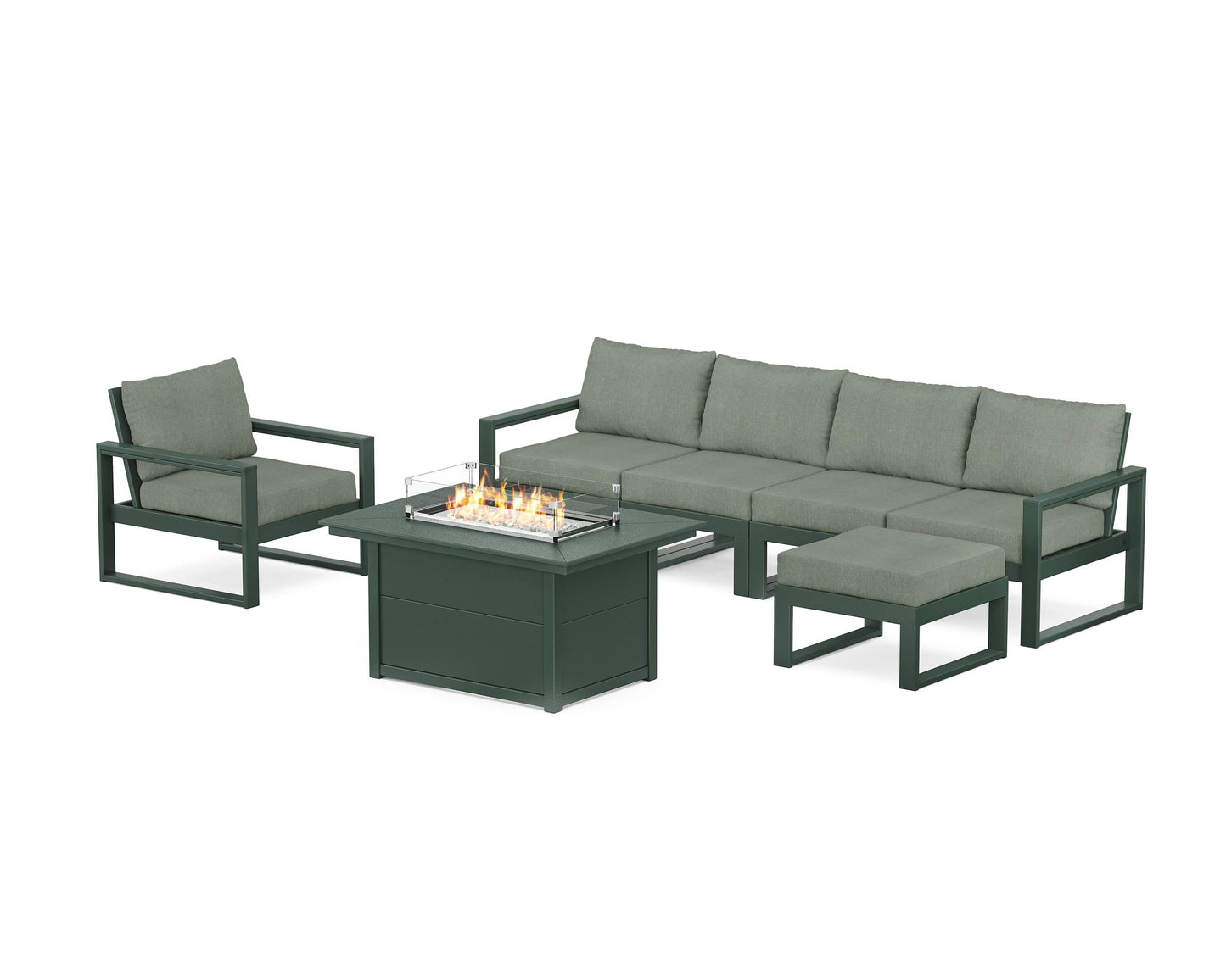 EDGE Sectional Lounge and Fire Pit Set