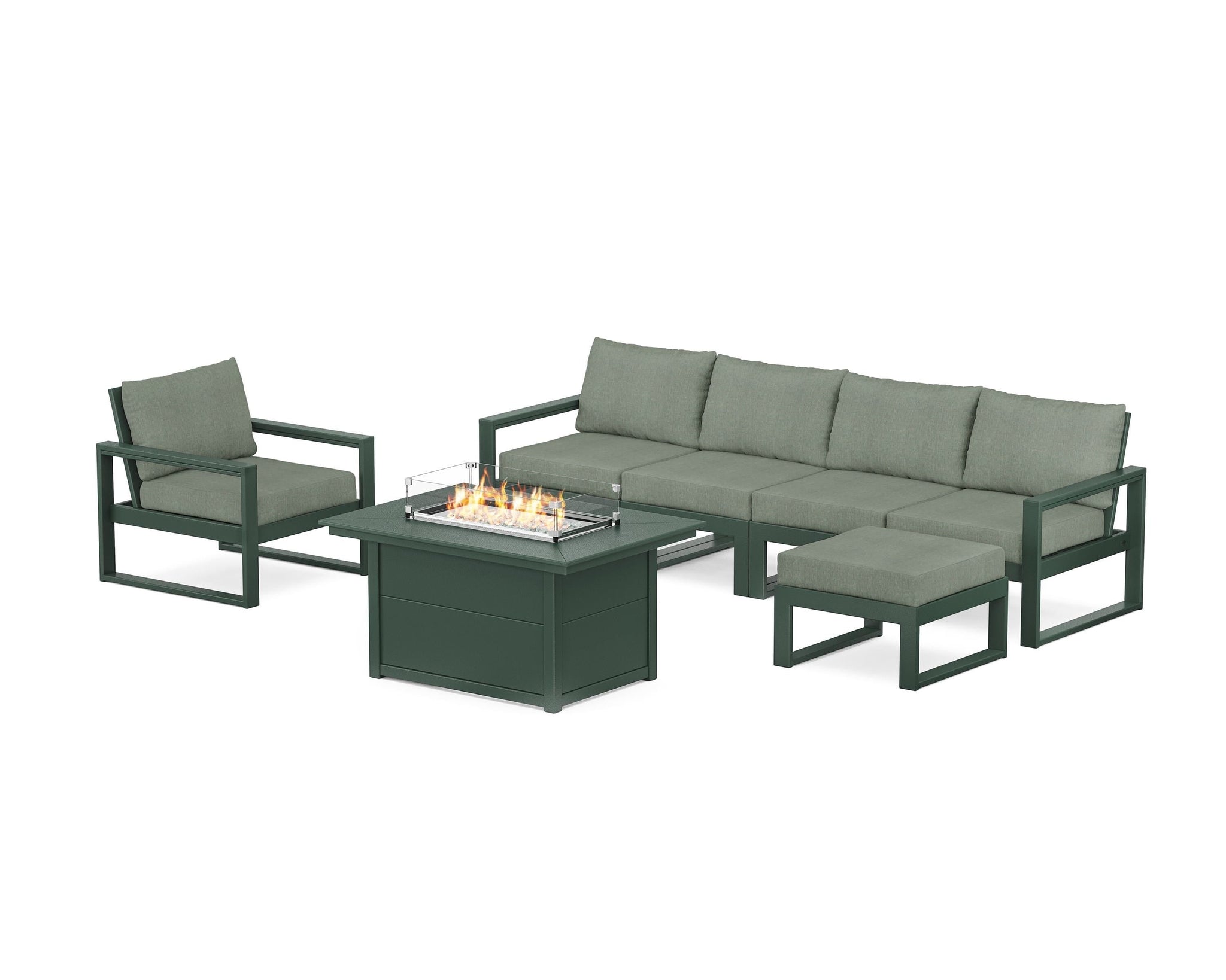 EDGE Sectional Lounge and Fire Pit Set