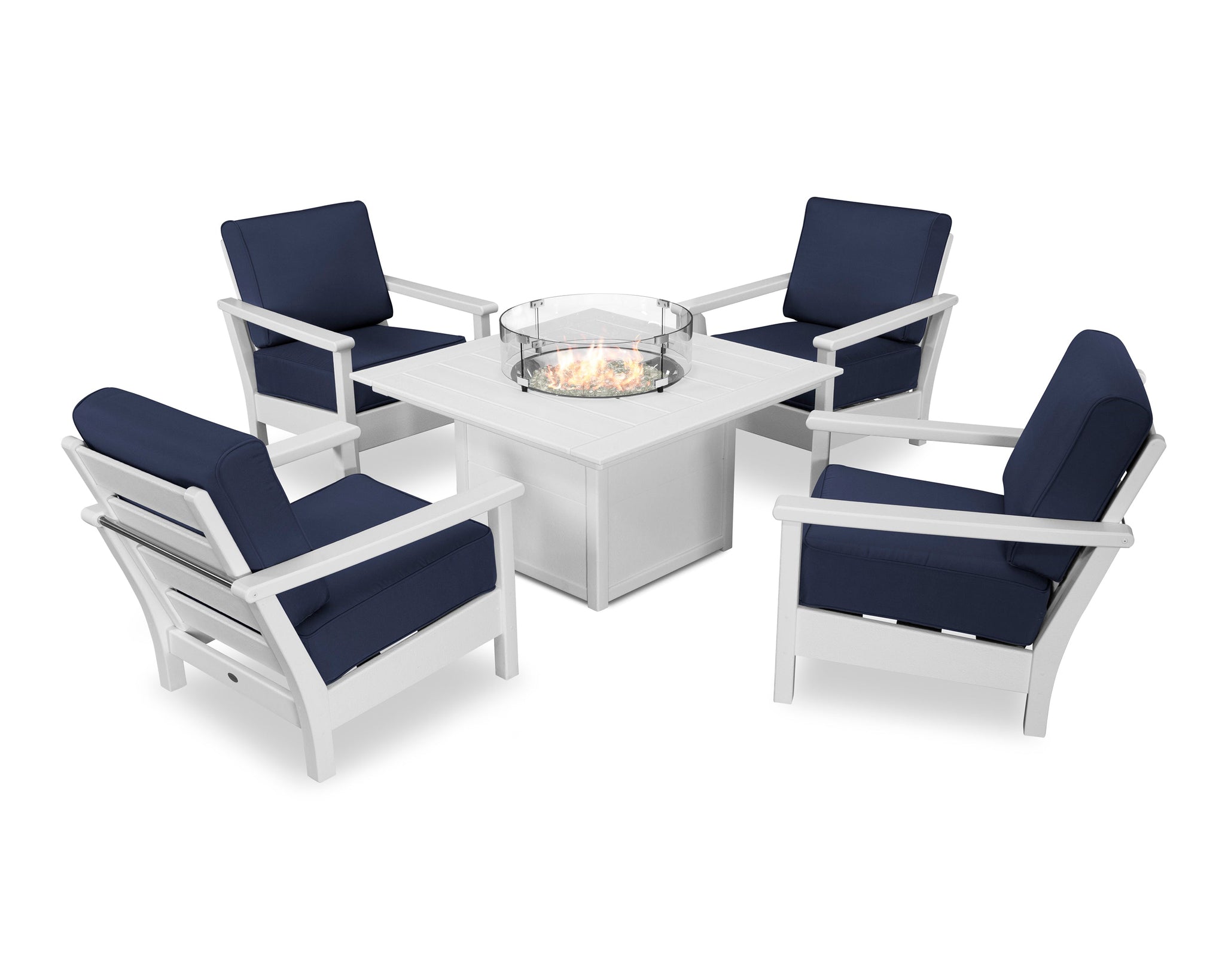 Harbour 5-Piece Conversation Set with Fire Pit Table