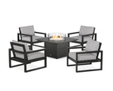 EDGE Sectional 5-Piece Deep Seating Set with Fire Pit Table