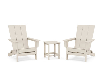 3-Piece Modern Studio Folding Adirondack Set