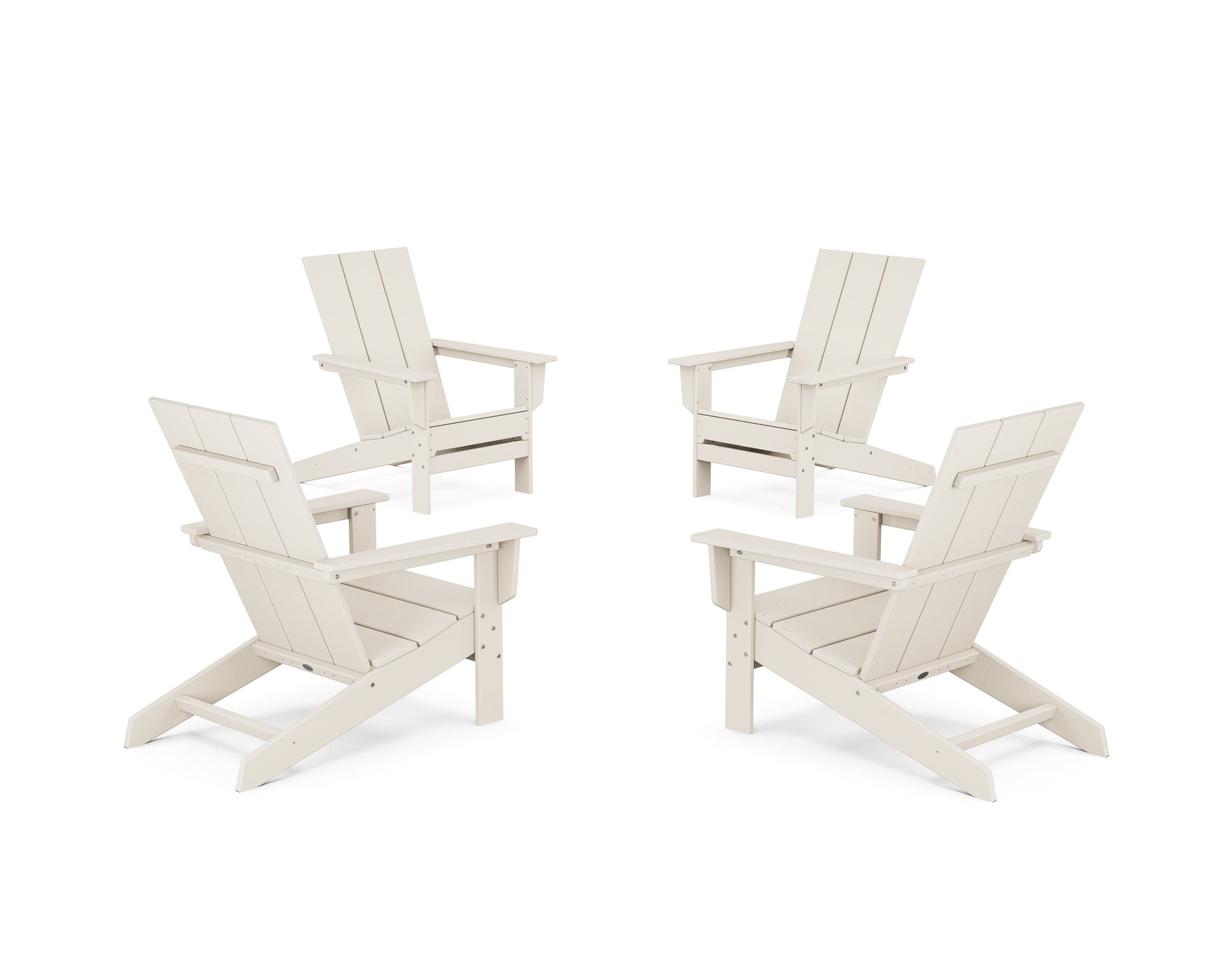 4-Piece Modern Studio Adirondack Chair Conversation Set