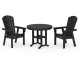 Nautical Adirondack 3-Piece Round Dining Set