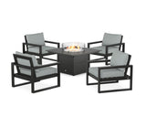 EDGE Sectional 5-Piece Deep Seating Set with Fire Pit Table