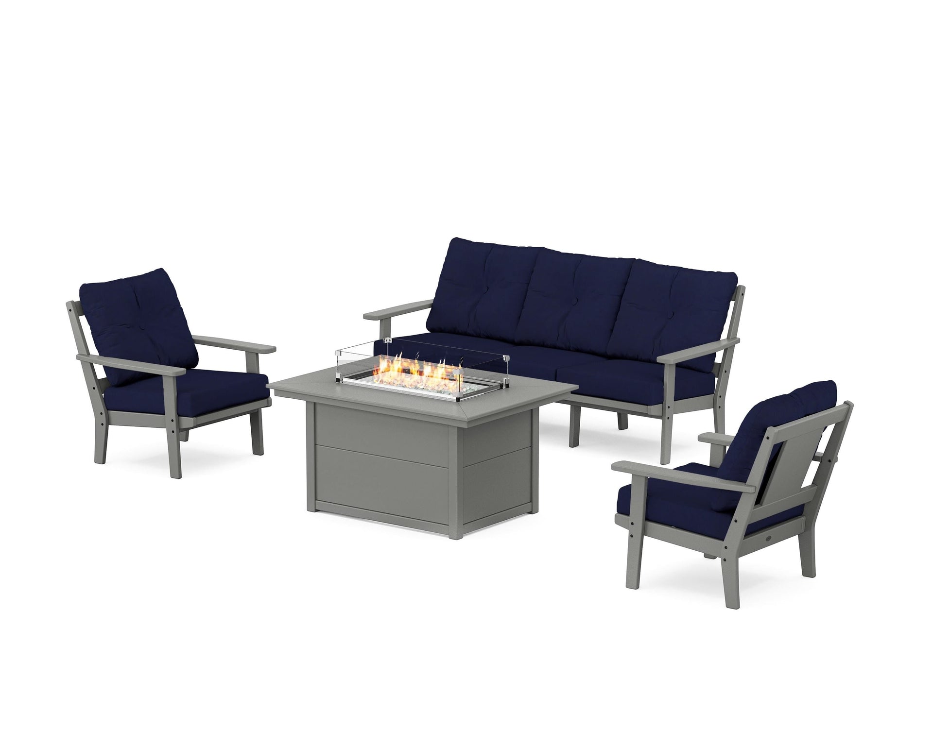 Prairie Deep Seating Fire Pit Table Set