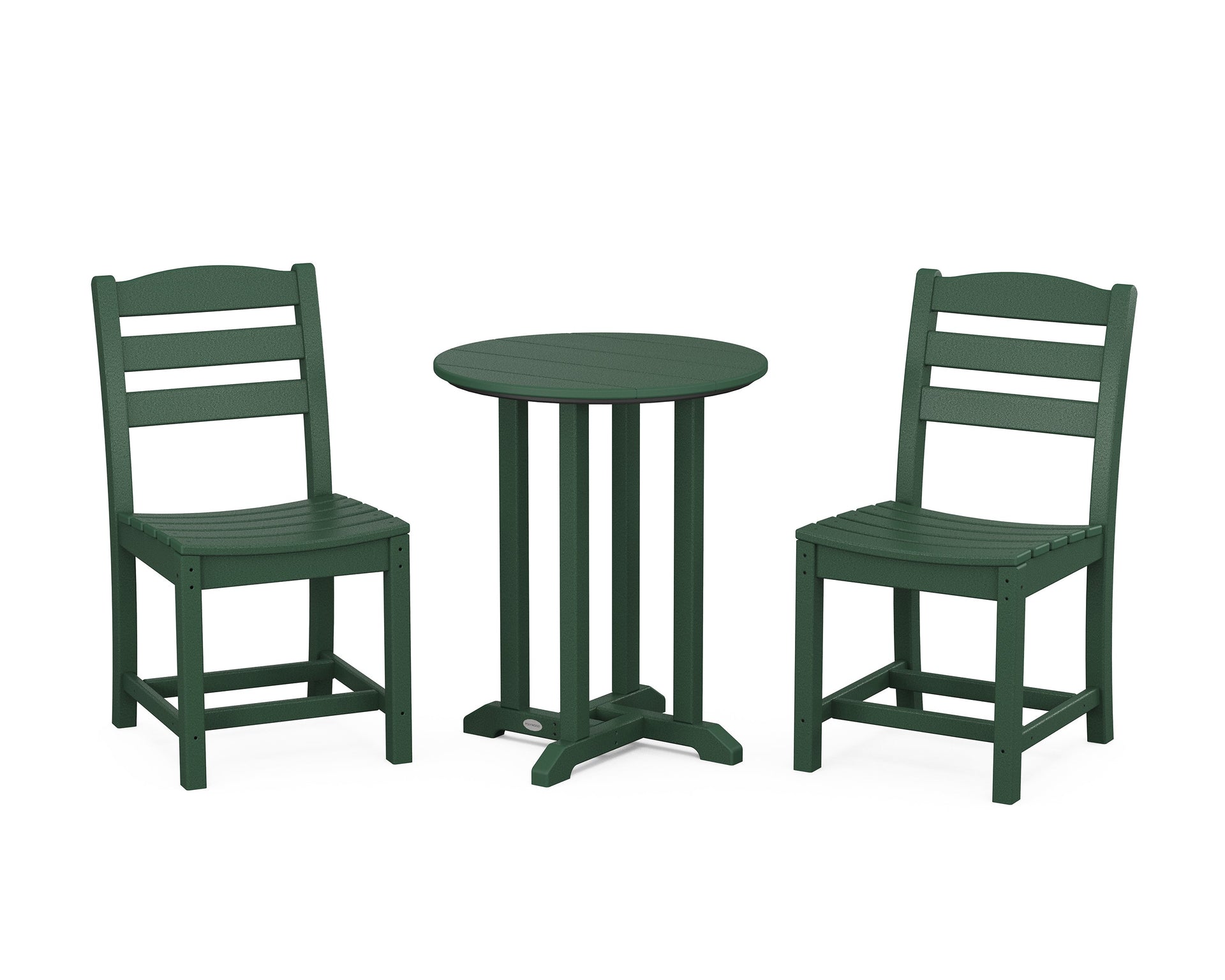 La Casa Café Side Chair 3-Piece Round Bistro Dining Set