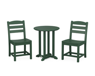 La Casa Café Side Chair 3-Piece Round Bistro Dining Set