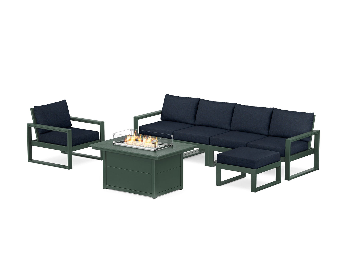 EDGE Sectional Lounge and Fire Pit Set