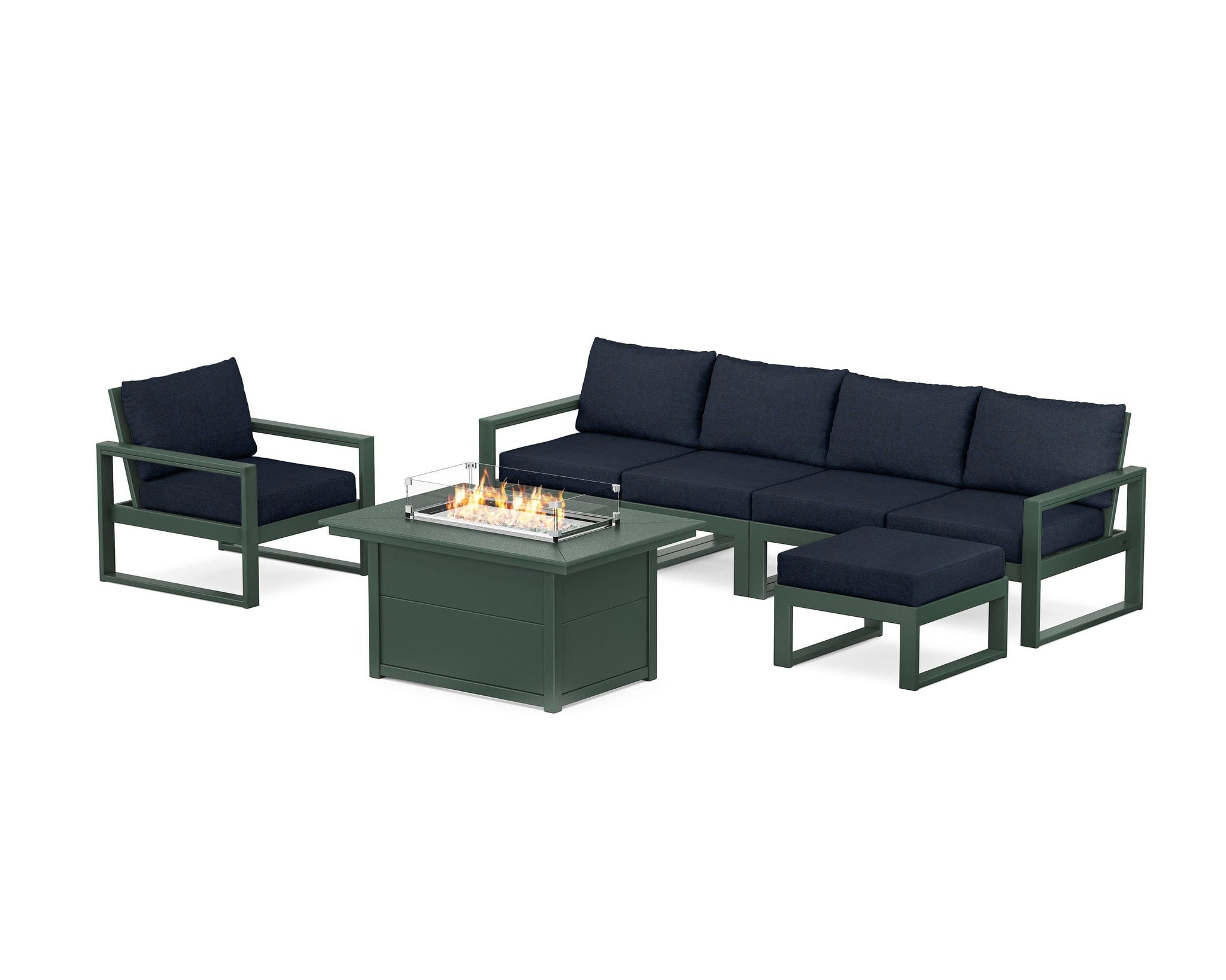 EDGE Sectional Lounge and Fire Pit Set