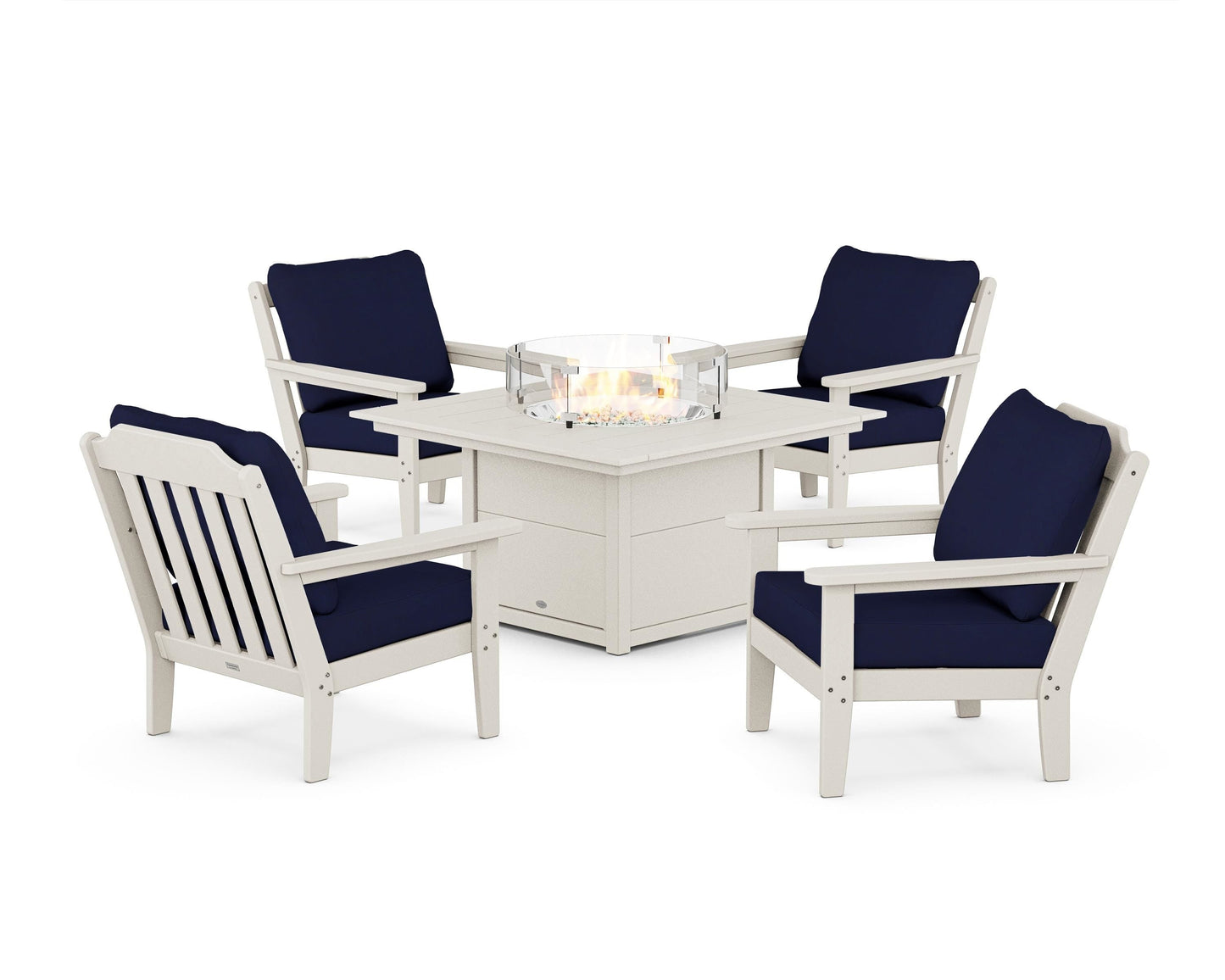 Cottage 5-Piece Deep Seating Set with Fire Pit Table