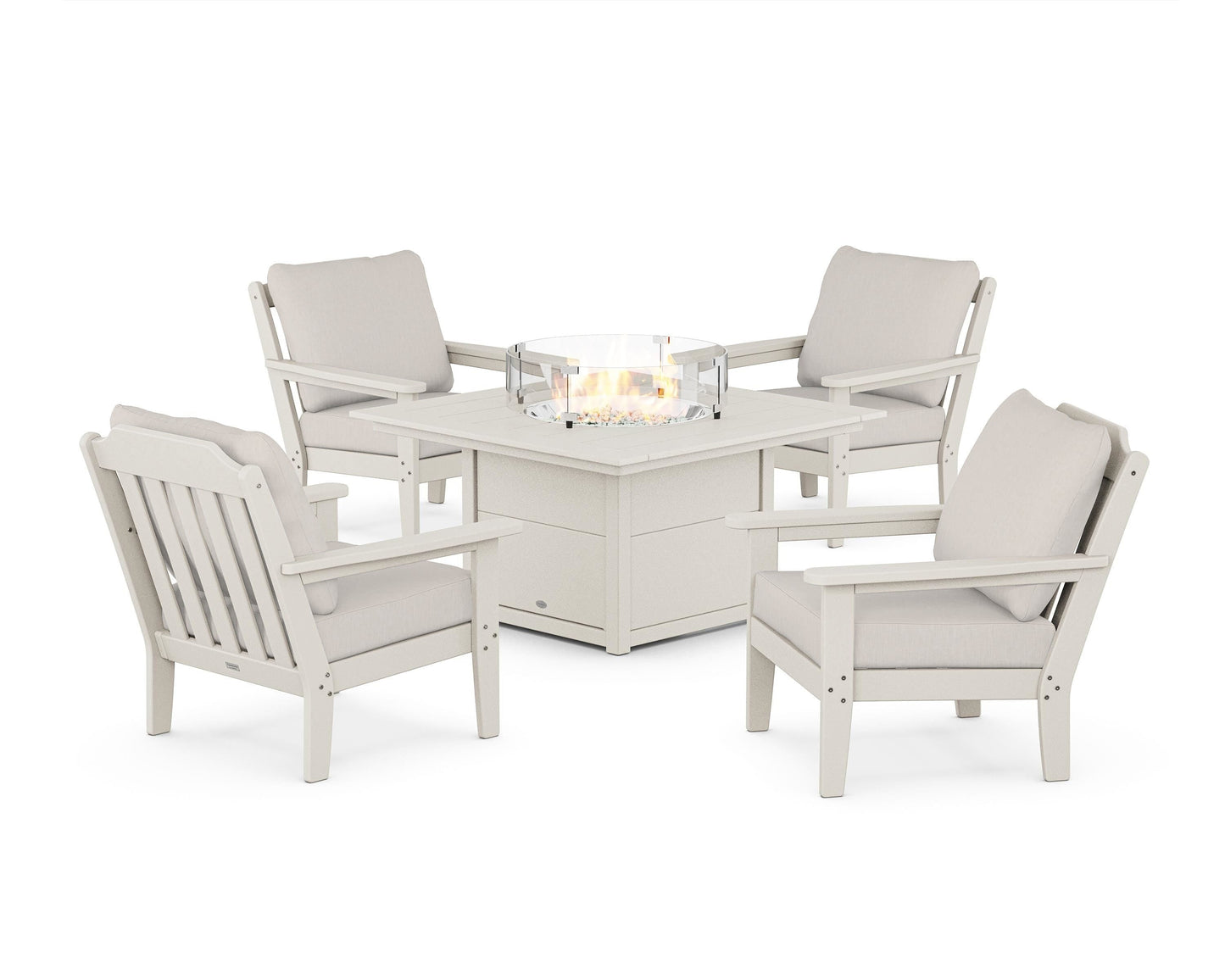 Cottage 5-Piece Deep Seating Set with Fire Pit Table