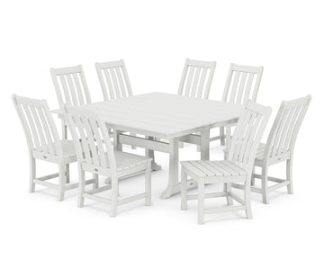 Vineyard 9-Piece Farmhouse Trestle Dining Set