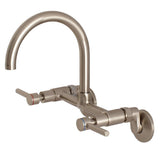 Kingston Brass Concord 8 in. Adjustable Center Wall Mount Kitchen Faucet (KS814) main image.
