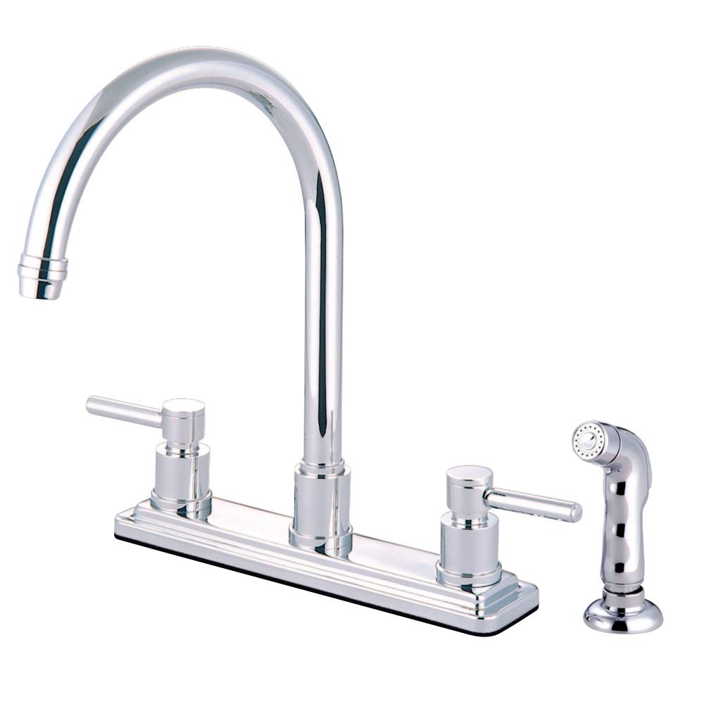 Kingston Brass Concord 8 in. Centerset Kitchen Faucet (KS8798) Polished Chrome