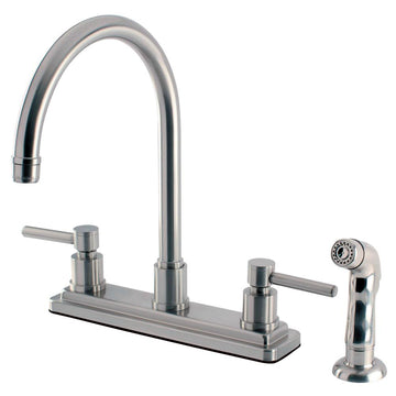 Kingston Brass Concord 8 in. Centerset Kitchen Faucet with Side Sprayer (KS879-DL) main image.