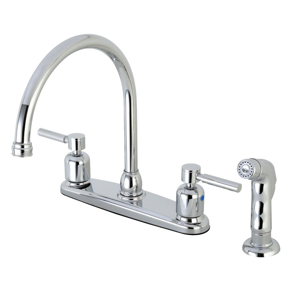 Kingston Brass Concord 8 in. Centerset Kitchen Faucet with Sprayer (FB79-DLSP) main image.