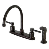 Kingston Brass Concord 8 in. Centerset Kitchen Faucet with Sprayer (FB795DLSP) Oil Rubbed Bronze